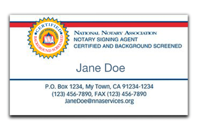 Notary Signing Agent Supplies NNA